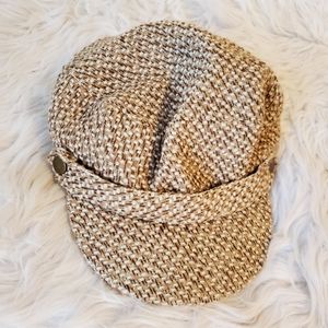 Houndstooth newsboy cap